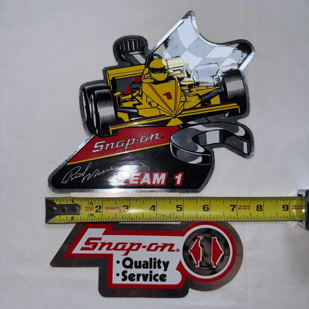 Vintage Snap-on Tools Rick Mears Team 1 Racing Decals Set SSX-845A SS-686A
